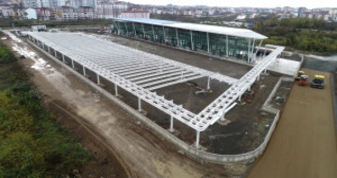Ordu'daki Yeni Terminal Binasında Sona Doğru... Yeni Yapılan Terminal Havadan Görüntülendi