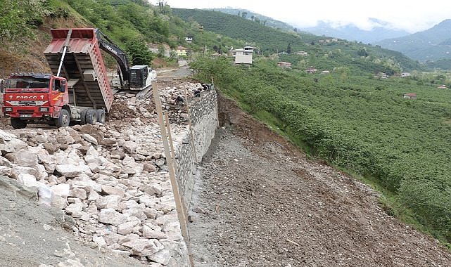 Ordu Büyükşehir Belediyesi'nden Yol Güvenliği İçin 179 Bin Metreküp Taş Duvar Çalışması Haber Spot