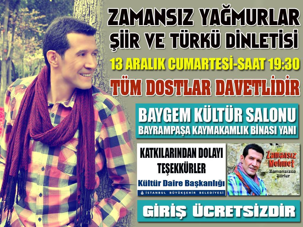 Zamansız Mehmetten ilk solo şiir dinletisi