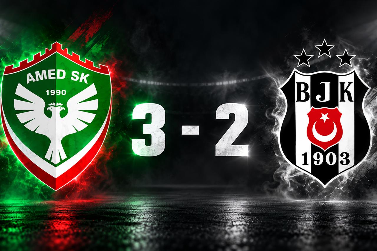 Amed Sportif Faaliyetler, Beşiktaş’ı 3-2 mağlup etti Amed Sportif Faaliyetler, Beşiktaş’ı 3-2 mağlup etti