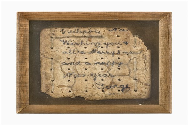 Cepheden eve giden bisküviye yazılmış 111 yıllık Noel mesajı
