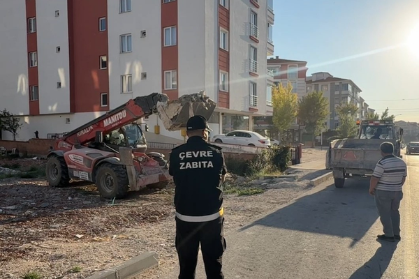 Çorum’da kaçak hafriyat döken kişiye 20 bin lira ceza