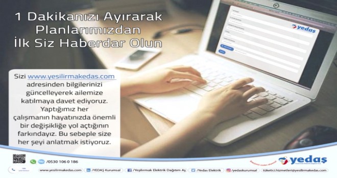 Yedaş, Müşterilerinin İletişim Bilgilerini Güncelliyor