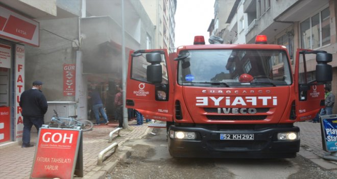 Fatsa'da İş Yeri Yangını