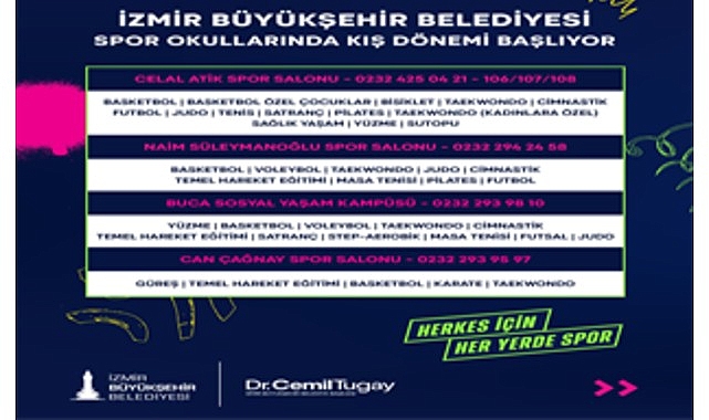 İzmir'de Kış Spor Okulları için kayıt zamanı