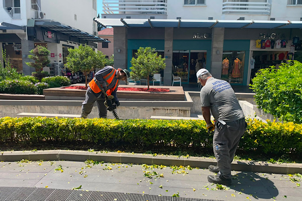 Kemer Liman Caddesi'nde çevre düzenlemesi çalışması yapıldı Kemer Liman Caddesi'nde çevre düzenlemesi çalışması yapıldı