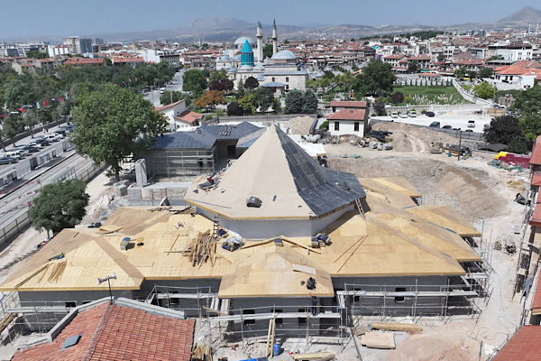 Mevlevi Dergahı inşaatında yüzde 45 seviyesine ulaşıldı
