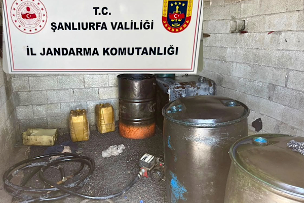 Şanlıurfa'da 1650 litre kaçak akaryakıt ele geçirildi