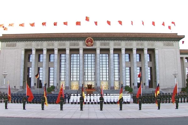 Xi’den Almanya Cumhurbaşkanı’na resmi karşılama töreni
