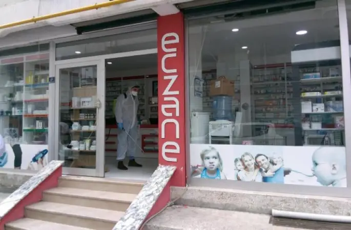 Ordu'da Eczaneler Dezenfekte Edildi.