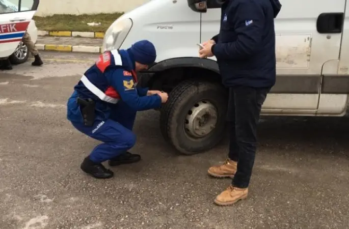 Ordu'da Kış Lastiği Kullanmayanlara Ceza