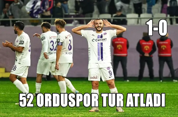 52 Orduspor Şanlıurfa'yı yenerek turladı: 1-0