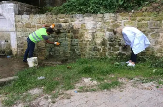 Tarihi Çeşmeler Onarılıyor