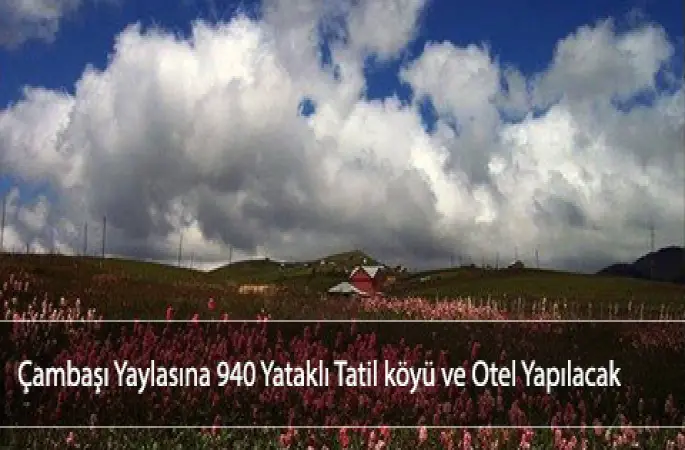 Çambaşı Yaylasına 940 Yataklı Tatil Köyü ve Otel Yapılacak