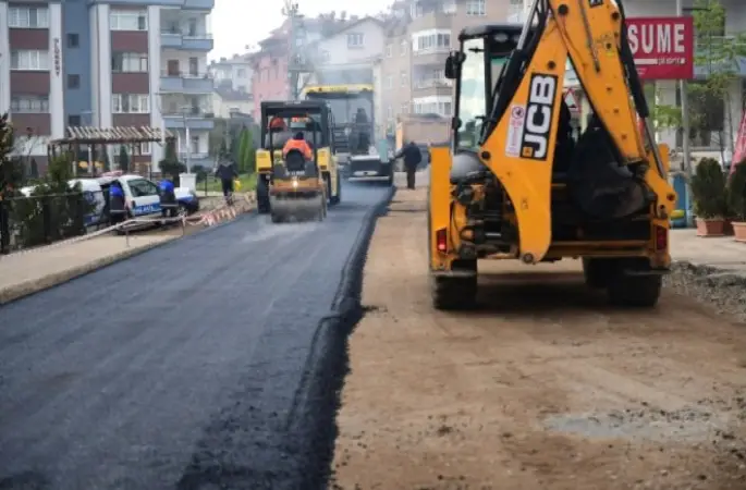 Ordu'da Caddeler Asfaltlanıyor