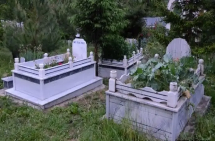 Eşi ve Çocukları Mezarına 'Karalahana' Dikti