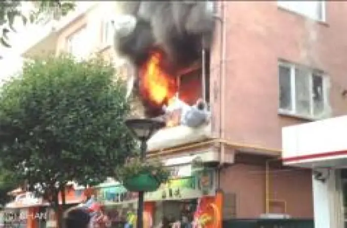 Yanmaktan son anda kurtuldu