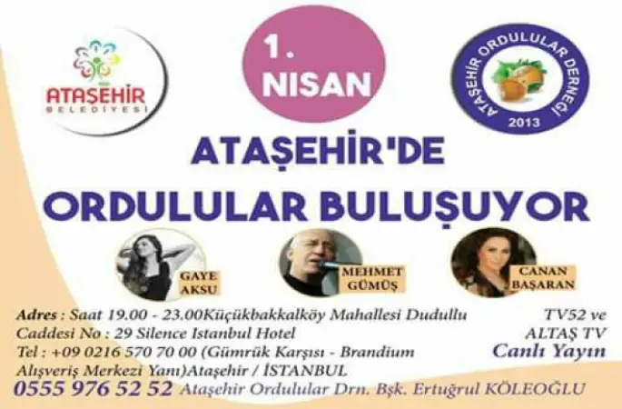 Ataşehir Ordulular Derneğinden Muhteşem Şölen