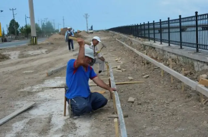 Bolaman ırmağı kıyı düzenleme projesinde sona doğru