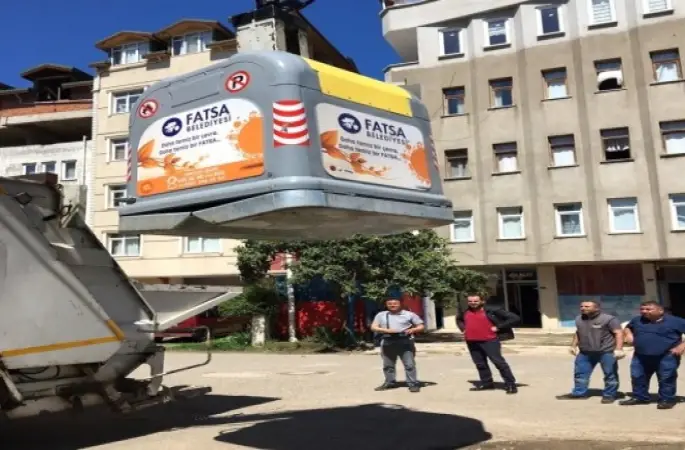 Fatsa'da Çöp Konteyner Sistemi Hayata Geçti