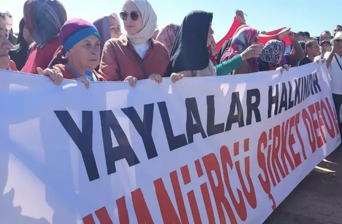 DEREBAŞI, BİREBİR, ERİK, KUYUCAK  KÖYLÜLERİ SİYANURLA MADEN ÇIKARILMASINA HAYIR DEDİ