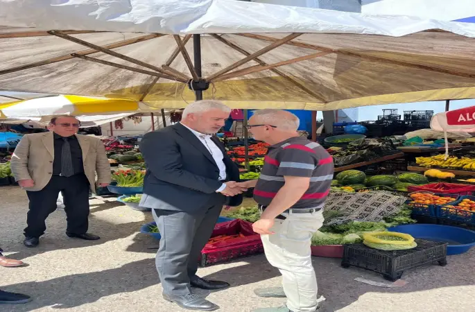 Enver Yılmaz’dan Pazarcı Esnafına Ziyaret