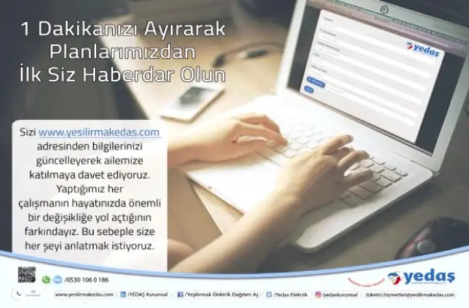 Yedaş, Müşterilerinin İletişim Bilgilerini Güncelliyor