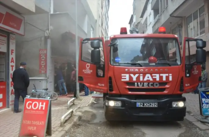 Fatsa'da İş Yeri Yangını