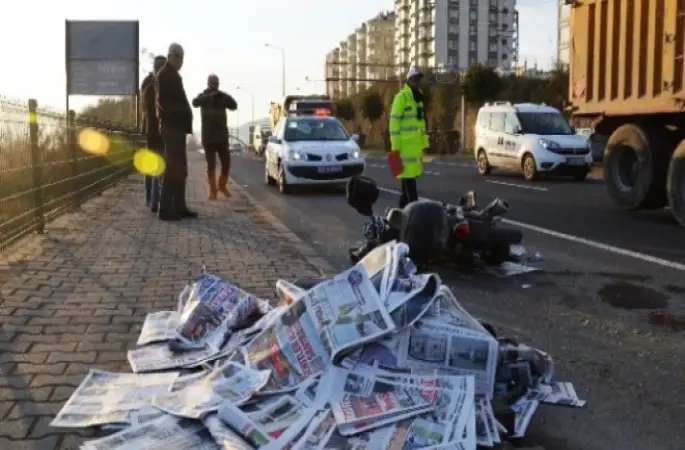 Gazete Dağıtıcısı Ölümden Döndü