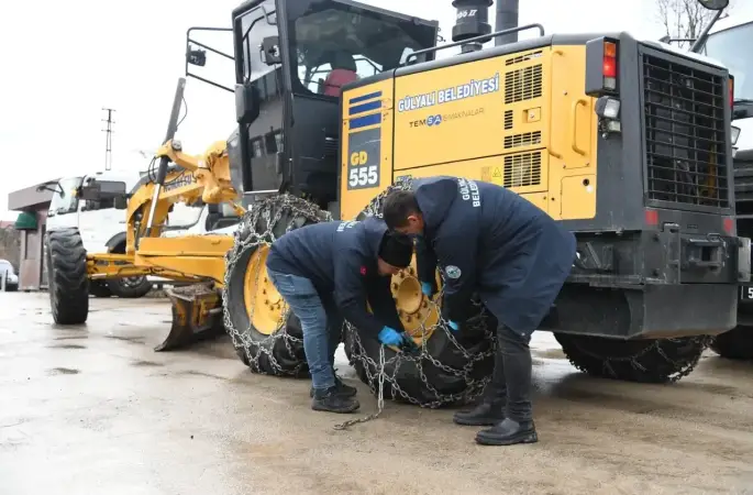 Gülyalı Karla Mücadele Çalışmalarına Hazır