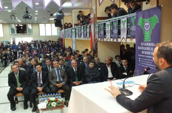 Korganda Spor spikeri Ertem ŞENER Gençlik ve Spor konulu seminerde