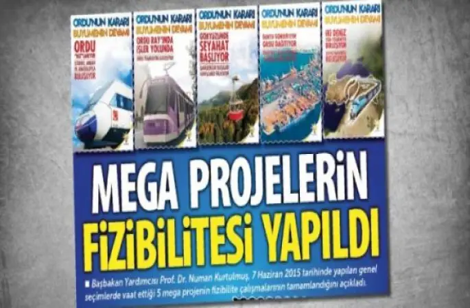 Mega Projelerin Fizibilitesi Yapıldı