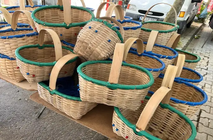 Nostaljik Fındık Sepetleri Tezgahlarda Yerini Aldı