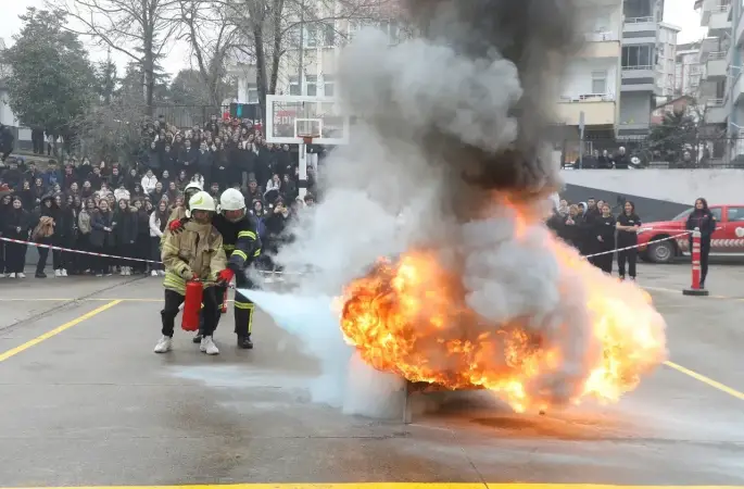 Ordu İtfaiyesinden Nefes Kesen Tatbikat