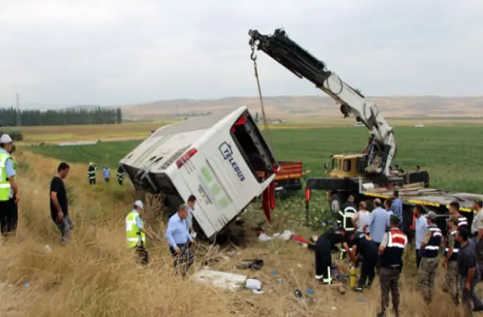 Ordu Otobüsü kaza yaptı.
