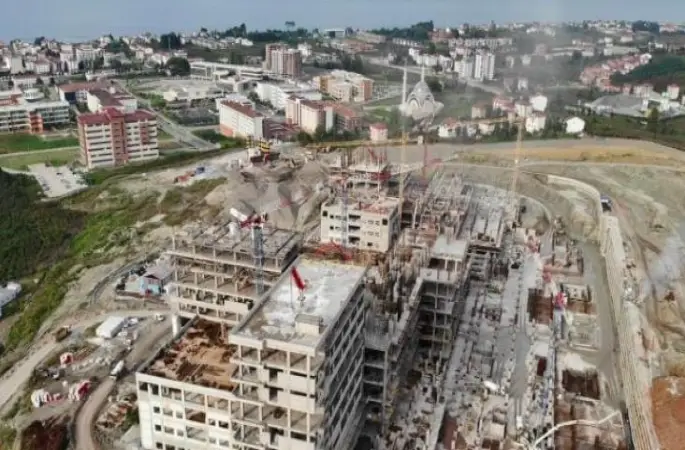 Ordu Şehir Hastanesi yükseliyor İnşaatı yüzde 74’e ulaştı