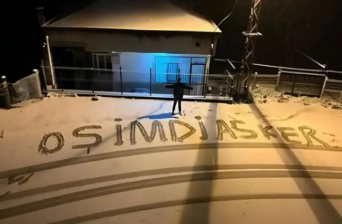 Ordu’da Askere Gidecek Gencin Kar Üzerine Yazdığı Mesaj Sosyal Medyada Viral Oldu!