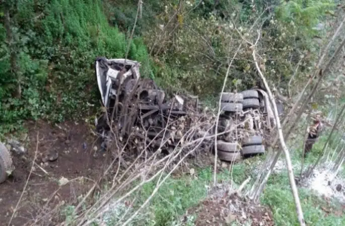 Ordu'da Beton Mikseri Uçuruma Yuvarlandı: 1 Ölü, 1 Yaralı