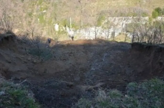 Ordu'da heyelan oldu