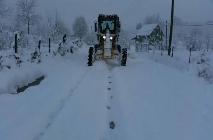 Ordu'da Kar Nedeniyle 531 Mahalle Yolu Ulaşıma Kapandı