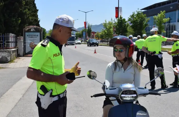 Ordu’da Motosiklet Sürücülerine Drone ile Trafik Denetimi