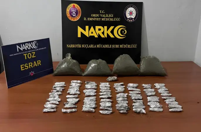 Ordu’da Uyuşturucu Operasyonu: 826 Gram Esrar Ele Geçirildi
