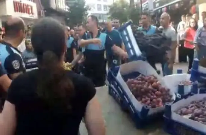 Ordu'da Zabıta ile Seyyar Satıcı Gerginliği