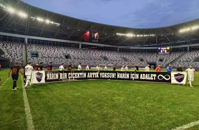 Orduspor 1967 ve Edirnespor, Narin Güran Anısına Sahaya Pankartla Çıktı