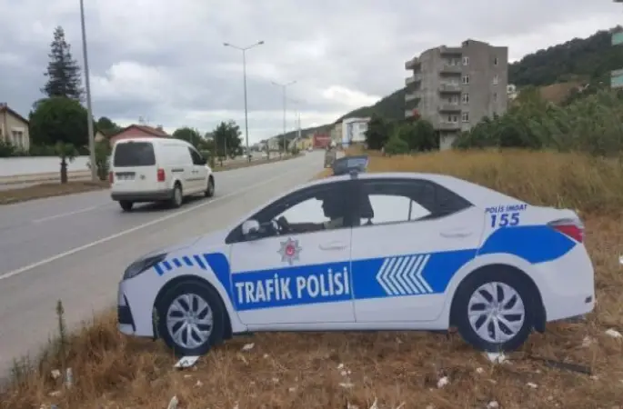Samsun'da Maket Trafik Polis Araçları Yollarda