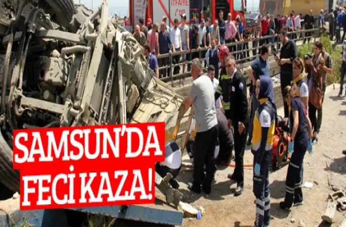 Samsun'datır ve Kamyon Çarpıştı: 2 yaralı