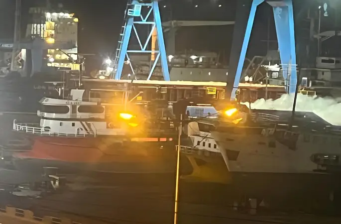 Son Dakika! Ünye Limanı’nda Yangın!