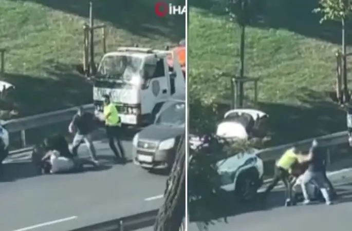 Trafikte polise çarpıp kaçtı! Yakalanan alkollü sürücü ekiplere saldırdı